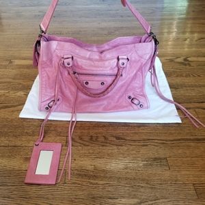 Balenciaga The City Hand 2 way bag in Pink